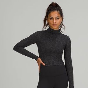 all aligned mock neck